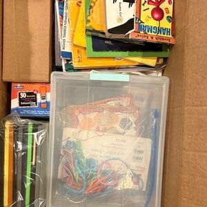 Assorted Craft Supplies and Books